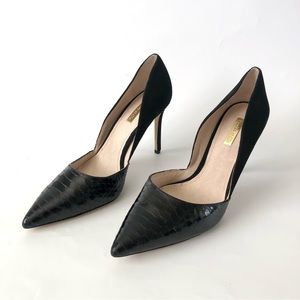 LOUISE et CIE Hermosah Black Leather/Suede Pumps Size 9.5M (NWOB)